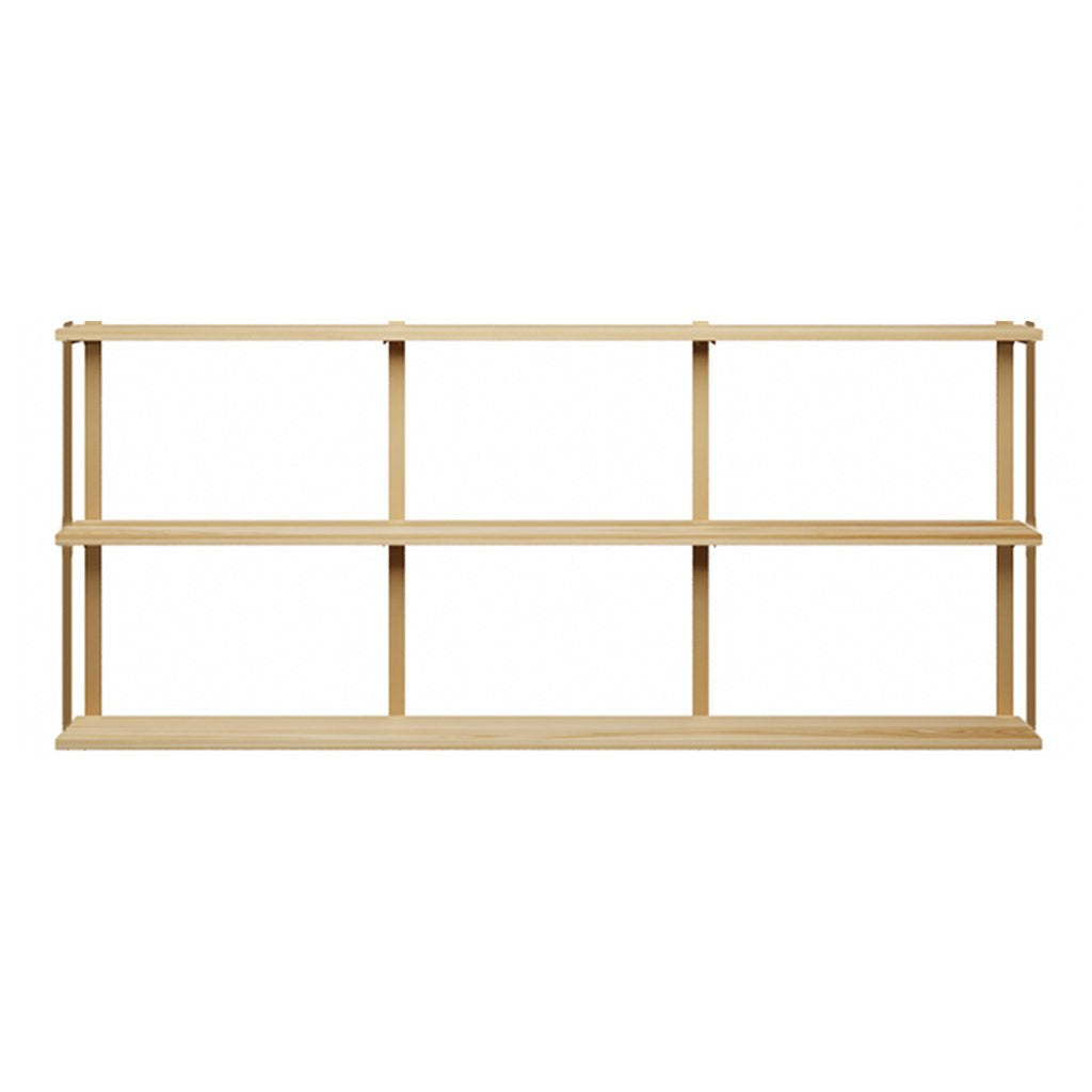 Wall Mounted Shelving: 3 Shelf Unit with Bookends — 12"L Shelves: 2 Brackets