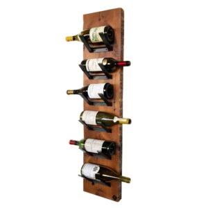 Reclaimed Pine & Steel Wine Racks — 3 Bottle