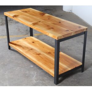 Industrial Media Console — 1.5" old growth pine