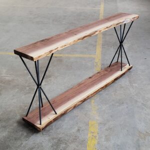 Live Edge Black Walnut Console Table — 48" Long
